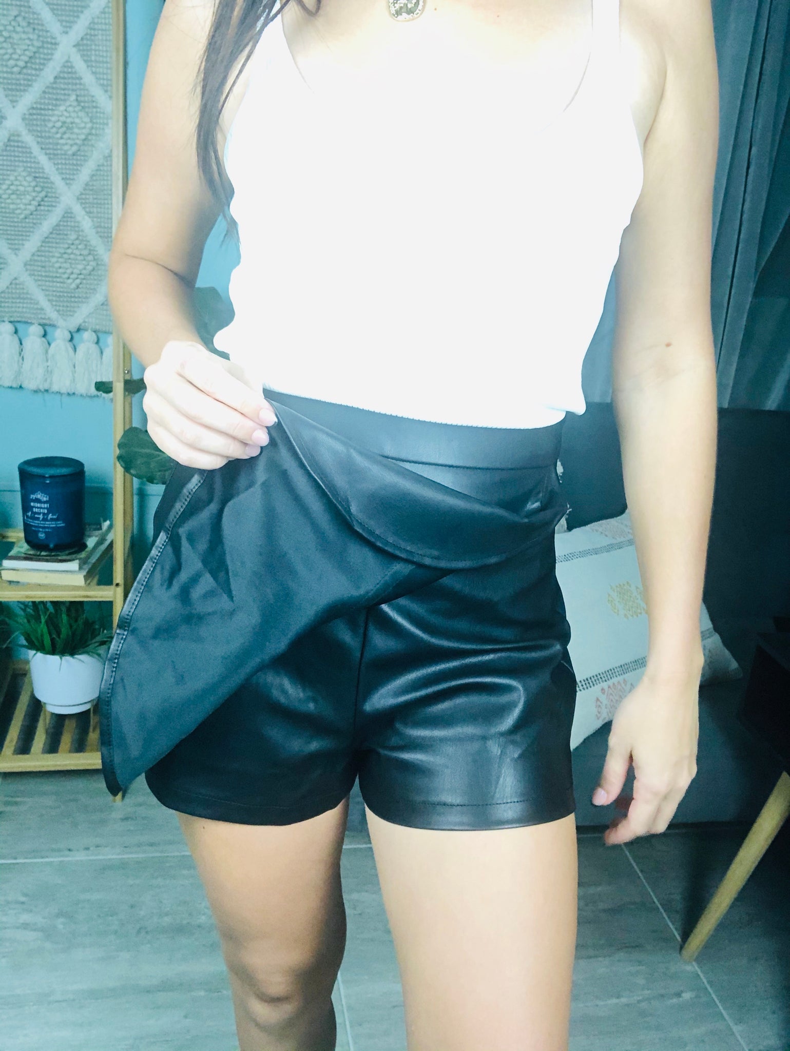 Leather Skort